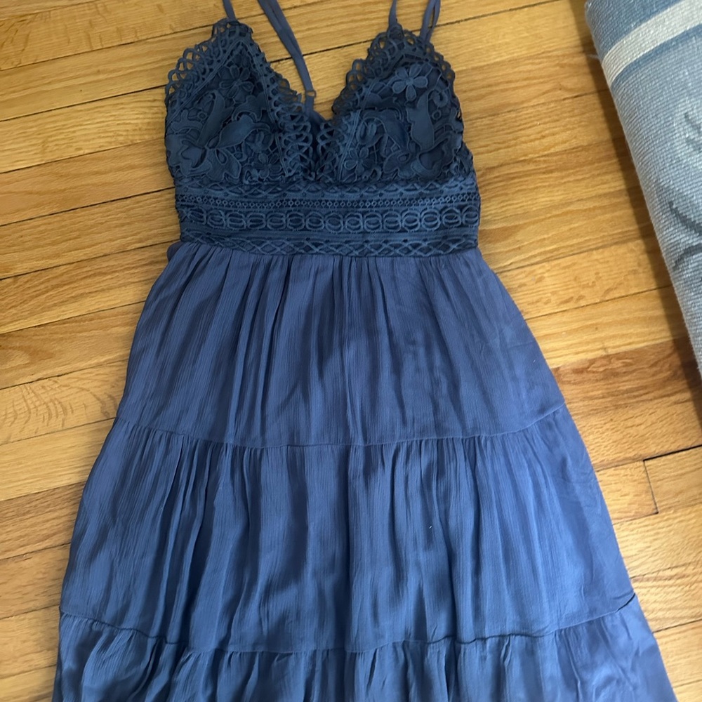 Windsor Navy Lace Tiered Dress